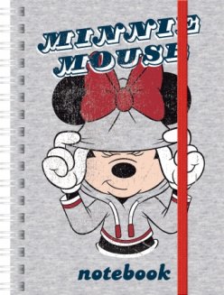 Записная книжка 80л А6ф клетка на гребне на резинке серия -Минни Маус- ( DISNEY)