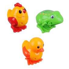 Игрушки заводные "Зверюшки-попрыгушки", движение вперед, ABS, 7х6,5х8см, 3 дизайна
