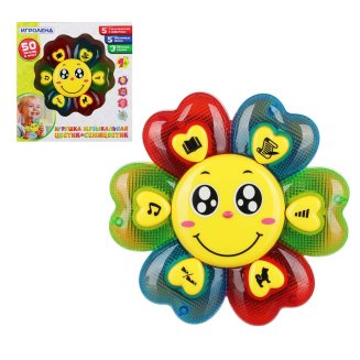 Игрушка музыкальная &quot;Цветик Семицветик&quot;, свет, звук, ABS, 3ААA, 12х12х2,4см ИГРОЛЕНД