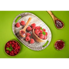 Поднос овальный, пластик, 33х23,5х2,5см, 2 дизайна VETTA Ягоды