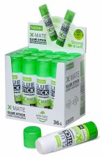 Клей-Карандаш Hatber X-Mate 36гр в картонной Дисплей-витрине