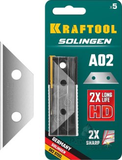 Лезвия трапециевидные А02, 5 шт KRAFTOOL SOLINGEN