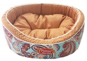 Лежак для кошек/собак РОДНЫЕ МЕСТА Золотой огурец №1 (43х38х15), арт.3426180/ШК6180