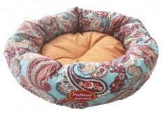 Лежак ватрушка для животных Золотой огурец 50x50x15см РОДНЫЕ МЕСТА 3126173