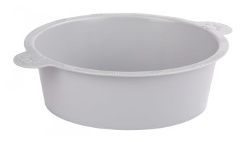 Миска для собак 3л круглая (серый)