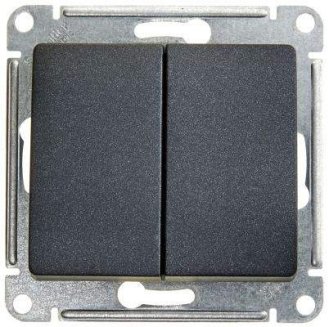 Выключатель мех. СУ 2 кл. антрацит (пл.осн.) GSL000751 Schneider GLOSSA