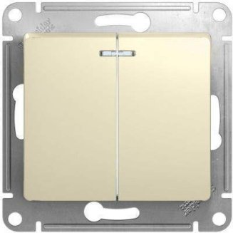 Выключатель мех. СУ 2 кл. беж. (пл.осн., инд.) GSL000253 Schneider GLOSSA