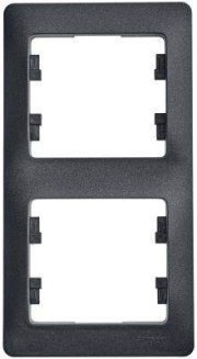 Рамка СУ 2 мест антрацит GSL000706 Schneider Glossa