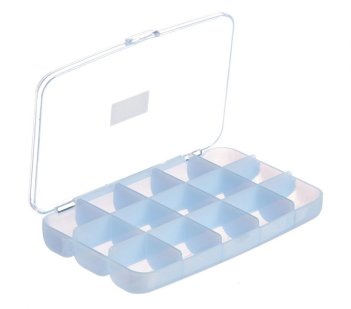 Органайзер для мелочей 152*100*26мм 15-и секцаионный ГОЛУБОЙ