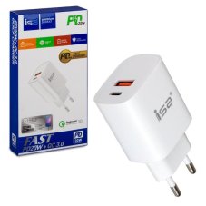 СЗУ USB HS18 USB-C + USB A, PD 3.0, QC 3.0, 20Вт ISA (гарантия 2 недели)