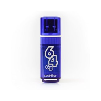 USB накопитель Smartbuy 64GB Glossy series Dark Blue (гарантия 2 недели)