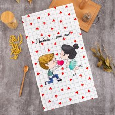 Полотенце Этель \"Love is\" 40х73 см, 100% хл, саржа 190 гр/м2 5482304