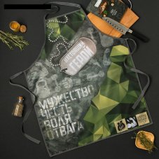 Фартук \"100% мужик\" 65*80см,100% п/э,оксфорд 210г/м2 4501978