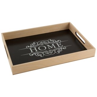 Поднос декоративный \&quot;HOME\&quot; (32*27 см) черный