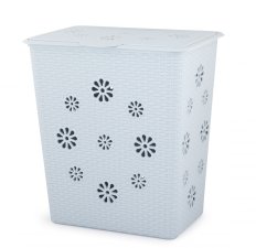 Корзина для белья "Плетенка" 60л (голубой) М2255