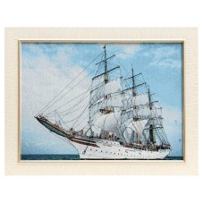 Картина из гобелена "Корабль" F199-30х40