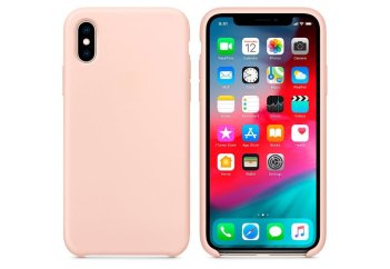 Чехол подходит для iPhone X Silicon Case Pink Sand