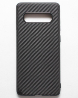 Чехол Samsung S10 Plus карбон TPU