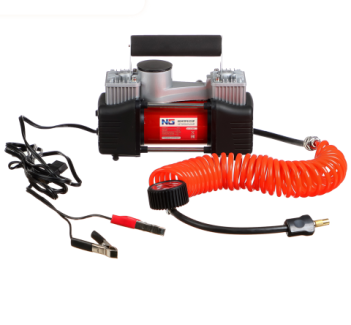 Компрессор автомоб, крокодилы к АКБ, 2-х поршн, шланг 5м, в сумке, 12V, 300W, 85л/м Ермак
