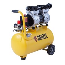 Компрессор Denzel DLS950/24 малошумный прям привод 950Вт, 24л, 165л/мин безмасляный