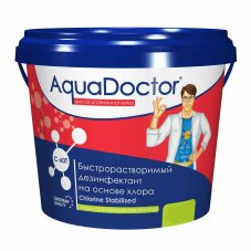 Дезинфектант для бассейна на основе хлора быстрого действия хлор-шок в табл. AquaDoctor C-60T 1кг