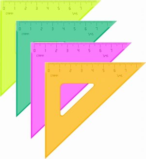 Треугольник 45°, 7см СТАММ &quot;Neon&quot;, ассорти