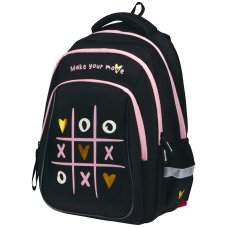 Рюкзак Berlingo Comfort \"Tic tac toe\" 38*27*18см, 3 отделения, 3 кармана, эргономичная спинка