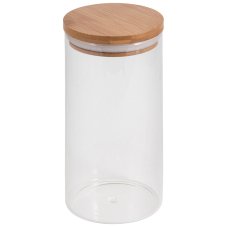 Стеклянная банка для сыпучих продуктов с крышкой BAMBU, объем: 1,3 л