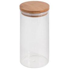 Стеклянная банка для сыпучих продуктов с крышкой BAMBU, объем: 1,5 л