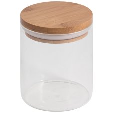 Стеклянная банка для сыпучих продуктов с крышкой BAMBU, объем: 0,45 л