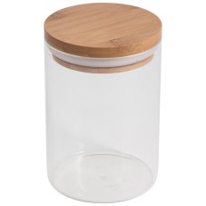Стеклянная банка для сыпучих продуктов с крышкой BAMBU, объем: 0,6 л