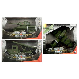 Военная техника \"Техника победы\", инерция, ABS, 16-20х7-20х6-8см, 3 дизайна ИГРОЛЕНД