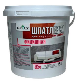 Шпатлевка вн/раб 1,5кг ECOLUX лат