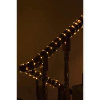 Гирлянда эл. шнур 10м, 100LED, шампань, пост.свеч., ПВХ прозр., d5мм, IP65, 220В СНОУ БУМ