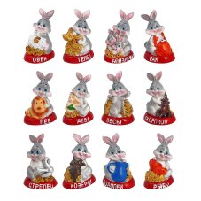 Sale!Фигурка Символ года, 6x4x3,2 см, полистоун, Знаки Зодиака, 12 дизайнов СНОУ БУМ