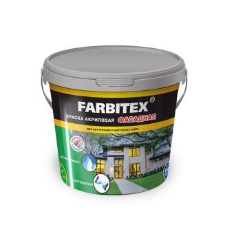 Краска акриловая фасадная 6кг Farbitex