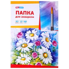 Папка для акварели, 10л., А3, ArtSpace "Ромашки", блок рис. бум., 180г/м2