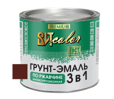 Грунт-эмаль по ржавчине ВИТ color 5кг шоколад