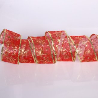Гирлянда для дома ЛЕНТА ДЕКОРАТИВНАЯ \&quot;Морозные снежинки\&quot; 2м 6см 20LED (на батарейках) красный