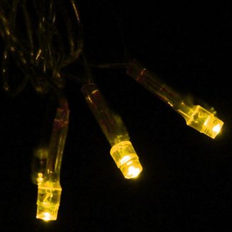 Гирлянда для дома 9,5м 100 ламп LED прозрач.пров.,8 реж, IP-20, Теплый белый (возможность соединени