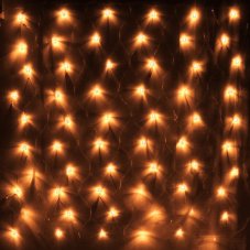 Гирлянда для улицы СЕТКА ш2,0* в3м 384 ламп LED, прозр.пров,8 реж.,IP-54, Теплый белый (возможность