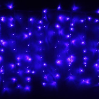 Гирлянда для улицы ЗАНАВЕС \&quot;Мерцание\&quot; ш2* в3,0 м 480 ламп LED, прозрач.пров,1 реж.,IP-54, Синий (воз