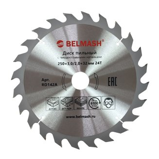 Диск пильный BELMASH 250х3,0/2,0х32/30; 24Т