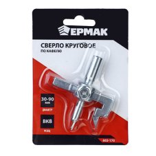 Сверло круговое по кафелю d 30-90мм ЕРМАК