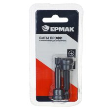 Биты ПРОФИ PH2 50мм c ограничителем для ГКЛ (блистер уп.2шт) ЕРМАК