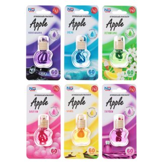 Ароматизатор подвесной Apple, бабл гам, океан, нов.машина, летний бриз, ваниль, парфюм NEW GALAXY