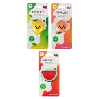 Ароматизатор на дефлектор Airfruits, лимон, персик, арбуз NEW GALAXY