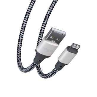 Кабель для зарядки Футбол iP, 1м, 2А, 2 цвета, пакет FORZA