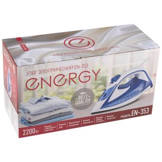 Утюг Energy EN-353 голубой (2200Вт, пар, спрей, пар.удар, самооч., тефлон.подошва, антинакипь)