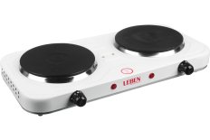Плитка электрическая двухконфорочная 2000Вт нагр. эл. диск d15,5см LEBEN